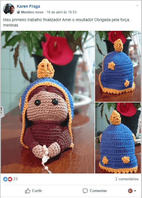 Amigurumi Nossa Senhora da Aparecida